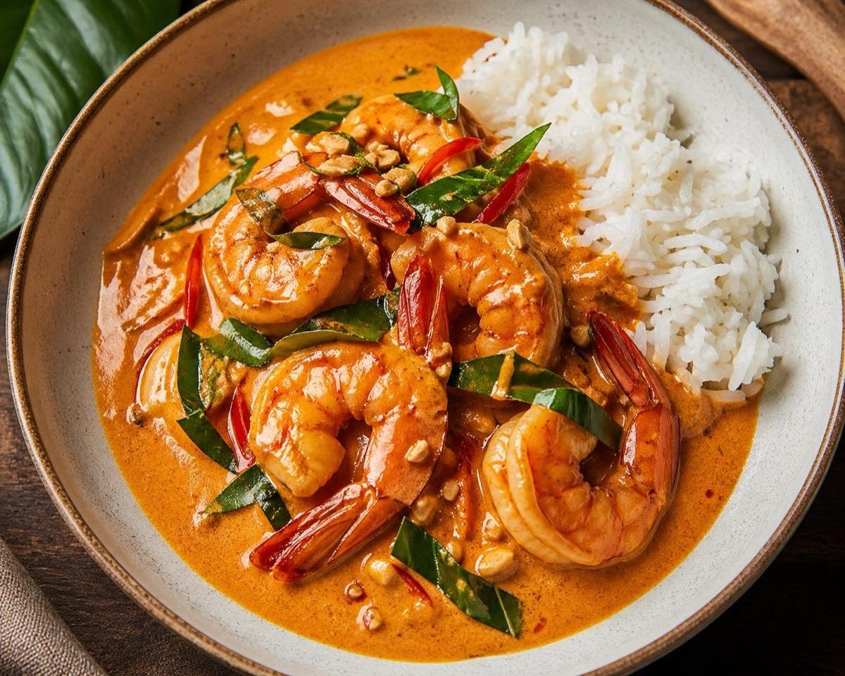 Crevettes au Curry Panang