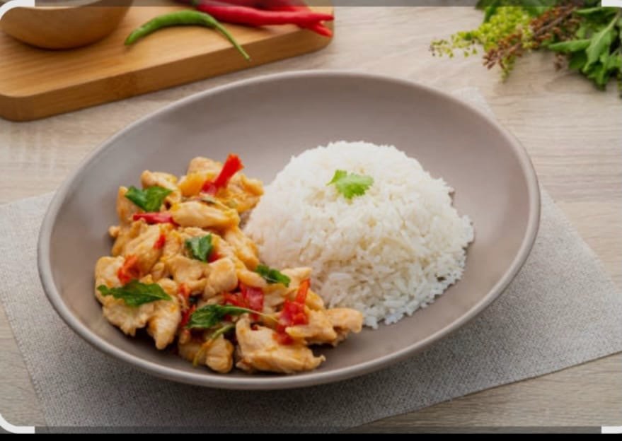Poulet Basilic au Riz